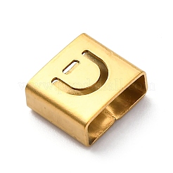 Placcatura ionica (ip) 304 acciaio inossidabile quadrato charms scorrevoli&nbsp;STAS-L132-01D-G