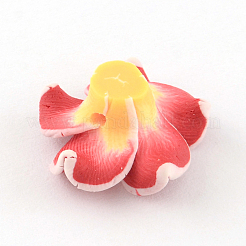 Argilla polimerica artigianali 3 d Plumeria fiore perline&nbsp;CLAY-Q192-30mm-08