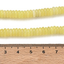 天然石レモンジェイド翡翠ビーズ連売り  滑らかなロンデル  6.5x2.5mm  穴：1.1mm  約167個/連  14.88''（37.8センチメートル）&nbsp;GG-CBAC08A-A03-01