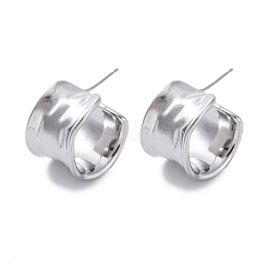 C-förmige Ohrstecker aus Messing&nbsp;EJEW-R025-37P