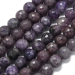 Натуральные нити из лепидолита / пурпурной слюды&nbsp;G-B165-A11-8mm