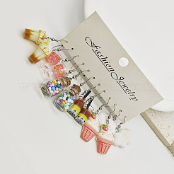 6 стиль милых миниатюрных сережек-подвесок в виде десертов из смолы и пластика&nbsp;FS-WGC6E73-01