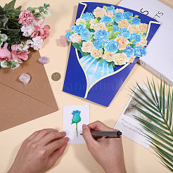 DIY Papierblumenstrauß Grußkarten-Sets&nbsp;AJEW-WH0455-197C