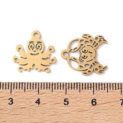 海のテーマ 201 ステンレススチールペンダント  ゴールドカラー  混合図形  11.5~20x10~16.5x1mm  穴：1.5~1.6mm  10個/袋&nbsp;FIND-Z102-02G
