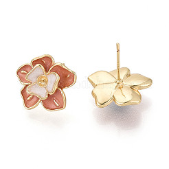 Медные серьги с эмалью KK-T079-19G