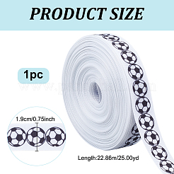 25 ярд полиэстеровая лента с футбольным принтом и спортивной тематикой SRIB-WH0011-290A