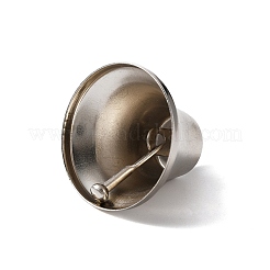アイアン製ベルペンダント  プラチナ  33x36mm  穴：5mm&nbsp;LS-IFIN-WH0065-07P