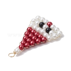 Подвески из окрашенного в массе стекла с перламутровым жемчугом подвески PALLOY-JF03088