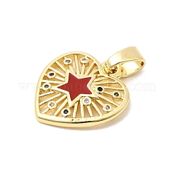 Подвески из латуни с прозрачным фианитом&nbsp;LS-KK-G554-06G-01