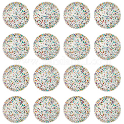 50 шт. плоские круглые блестящие прозрачные акриловые свободные кольца для папок-дисков DIY-CP0012-15