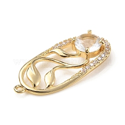 Латунь с подвесками из стекла k9 и стразами&nbsp;KK-C024-05KCG-02