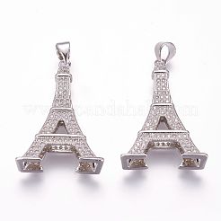 Латунные микро проложить кубического циркония подвески&nbsp;ZIRC-F054-37P