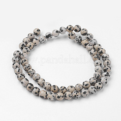 Естественно Далматин яшма шарик нити G-G735-68-6mm