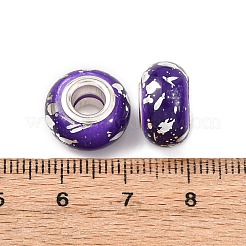 Европейские бусины-рондель из непрозрачной смолы&nbsp;RESI-Z046-03H