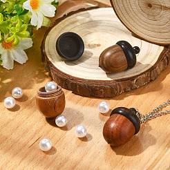 3 Stück 3 Farben Holz Eichel Box Schmuck Anhänger&nbsp;WOOD-CJ0002-64