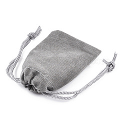 レクタングルベルベットポーチ  ギフトバッグ  グレー  7x5cm&nbsp;TP-R022-5x7-09-1