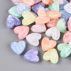 Perles acryliques transparentes bicolores lumineuses&nbsp;OACR-Q199-50
