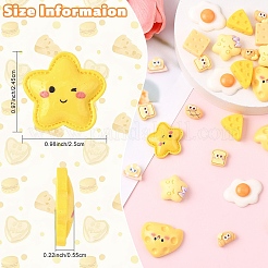 40шт 10 стиля непрозрачные кабошоны из смолы&nbsp;CRES-YW0002-66