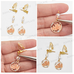 20шт 2 цвета латунные клипсы для серег KK-SP0002-51