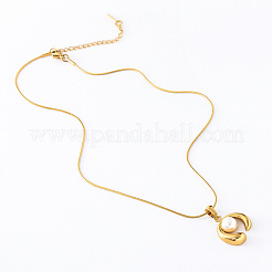 3 шт. минималистичные ожерелья из нержавеющей стали с имитацией жемчуга в форме круга для женщин PH8525