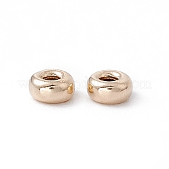 Entretoises en perles remplies d'or jaune&nbsp;X-KK-G159-3x1.5mm-1