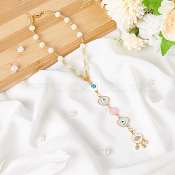 Decorazione pendente con ragnatela intrecciata in ottone cubic zirconia&nbsp;HJEW-PH01848