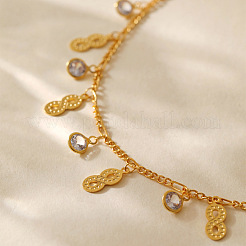 Браслеты на ногу с подвеской в виде бесконечности из латуни и страз для женщин&nbsp;FS-WG122D3-01