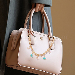 4 шт. 2 стиля сплав эмаль бабочка цветок подвеска железная сумка декоративные цепочки&nbsp;HJEW-DR00190