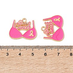 Подвески из цинкового сплава с эмалевой лентой для повышения осведомленности о раке груди ENAM-I079-02G-06