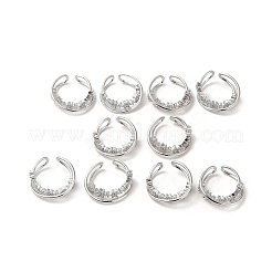 Arete cruzado con circonitas cúbicas transparentes y estrella&nbsp;EJEW-H092-01P
