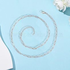 10 шт. 667 нержавеющая сталь цепочка-скрепка ожерелье&nbsp;NJEW-BBC0001-48B-P