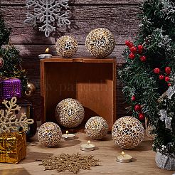 6 шт. 2 стиля стеклянных мозаичных шаров из пенопласта&nbsp;AJEW-UN0002-83A