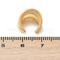 Двухслойные серьги-каффы из нержавеющей стали 304 в форме буквы С&nbsp;EJEW-M073-10G