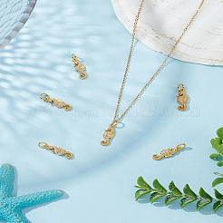 6шт латунные подвески с микропаве и кубическим цирконием&nbsp;KK-LP0001-41