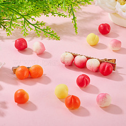 30 stücke 5 farben tpr obst pfirsich miniatur blumentopf ornamente&nbsp;DIY-TA0014-33