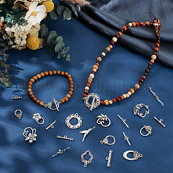 Сплавочные застежка тоггл тибетского стиля&nbsp;FIND-PH0028-46