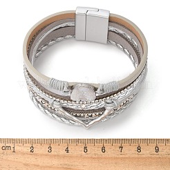 Браслеты из искусственной кожи&nbsp;BOHO-PW0001-039M