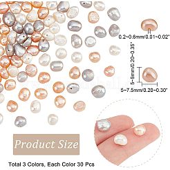 36 шт. 3-х цветные бусины из натурального культивированного пресноводного жемчуга PEAR-NB0001-74B