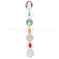 Древо жизни натуральные драгоценные камни и агатовые подвески PW-WGAF9E8-01