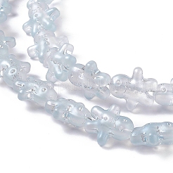 Perles de verre galvanoplastiques plaquées lustre nacré&nbsp;GLAA-P005-PL02