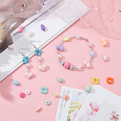 168шт 8 стиля непрозрачные акриловые бусины&nbsp;SACR-GA0001-03