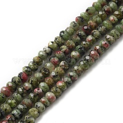 Chapelets de perles en rondelles en jade de Malaisie naturel teint&nbsp;G-E316-2x4mm-43