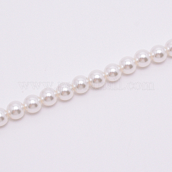 Ручки для мешков с круглыми бусинами из белого акрила&nbsp;LS-FIND-TAC0006-24D-01