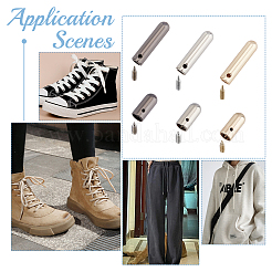 24 шт. 6-х стилевые наконечники для шнура из цинкового сплава PALLOY-PH0001-99