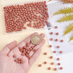 4 нити синтетических бусин из лавового камня G-OC0004-22B-01