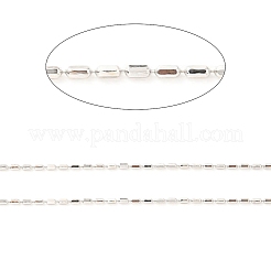 Антикоррозийные родиевые цепочки из стерлингового серебра 925 пробы с овальными шариками STER-F052-02P