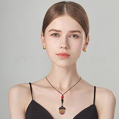 Окрашенные распылением деревянные подвески для ювелирных изделий из желудя FIND-WH0143-46