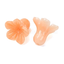 Cuentas talladas de coral sintético teñido&nbsp;GG-CBAE64B-02C-01