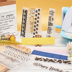 12 plantilla de fondant de plástico con 12 patrones&nbsp;DIY-GL0001-56B
