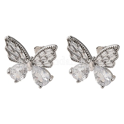 Серьги-гвоздики из циркония&nbsp;EJEW-D322-02P